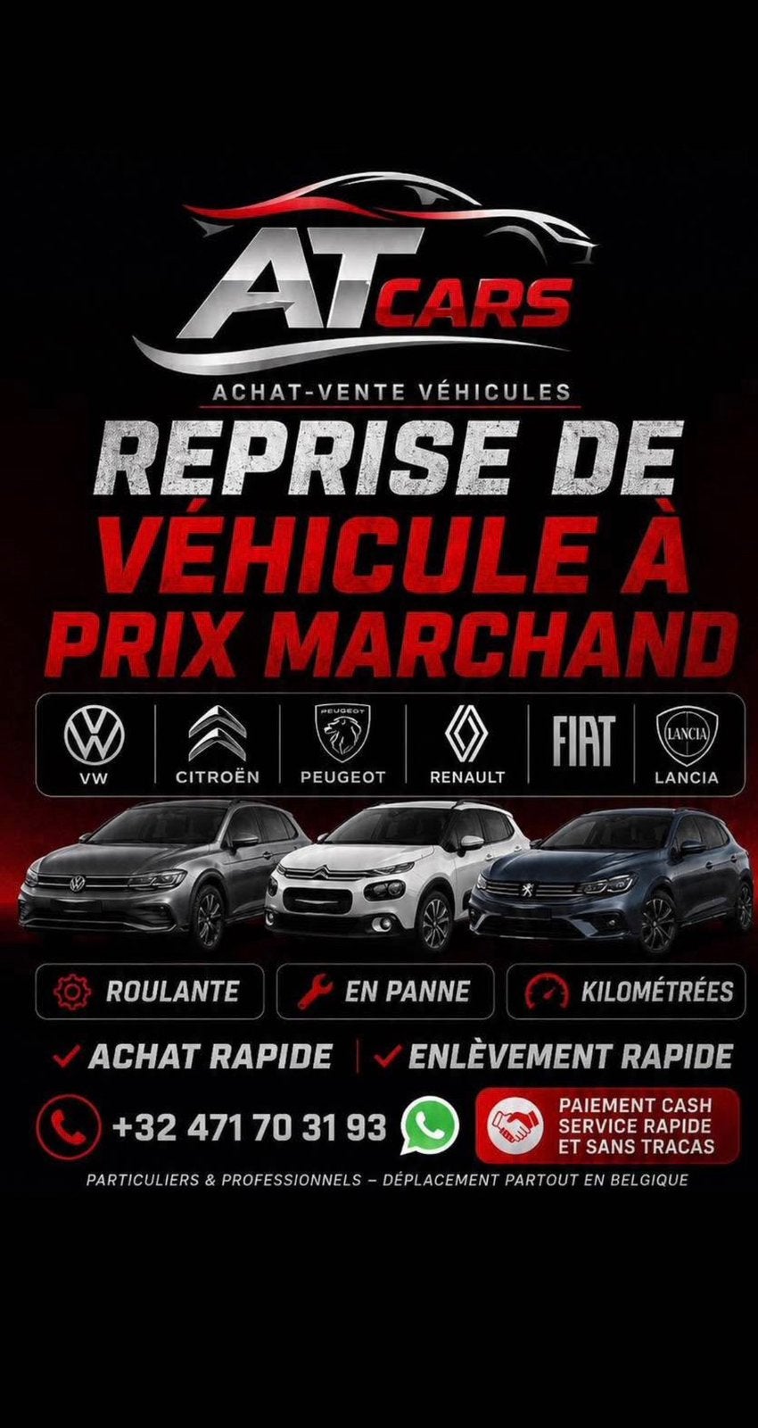 Rachat véhicules a prix marchand, 24-uursservice, Overige werkzaamheden