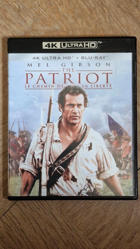 4K Blu-ray + Bluray „The Patriot”, Film, 4K Ultra HD Blu-ray, Ophalen of Verzenden, Zo goed als nieuw