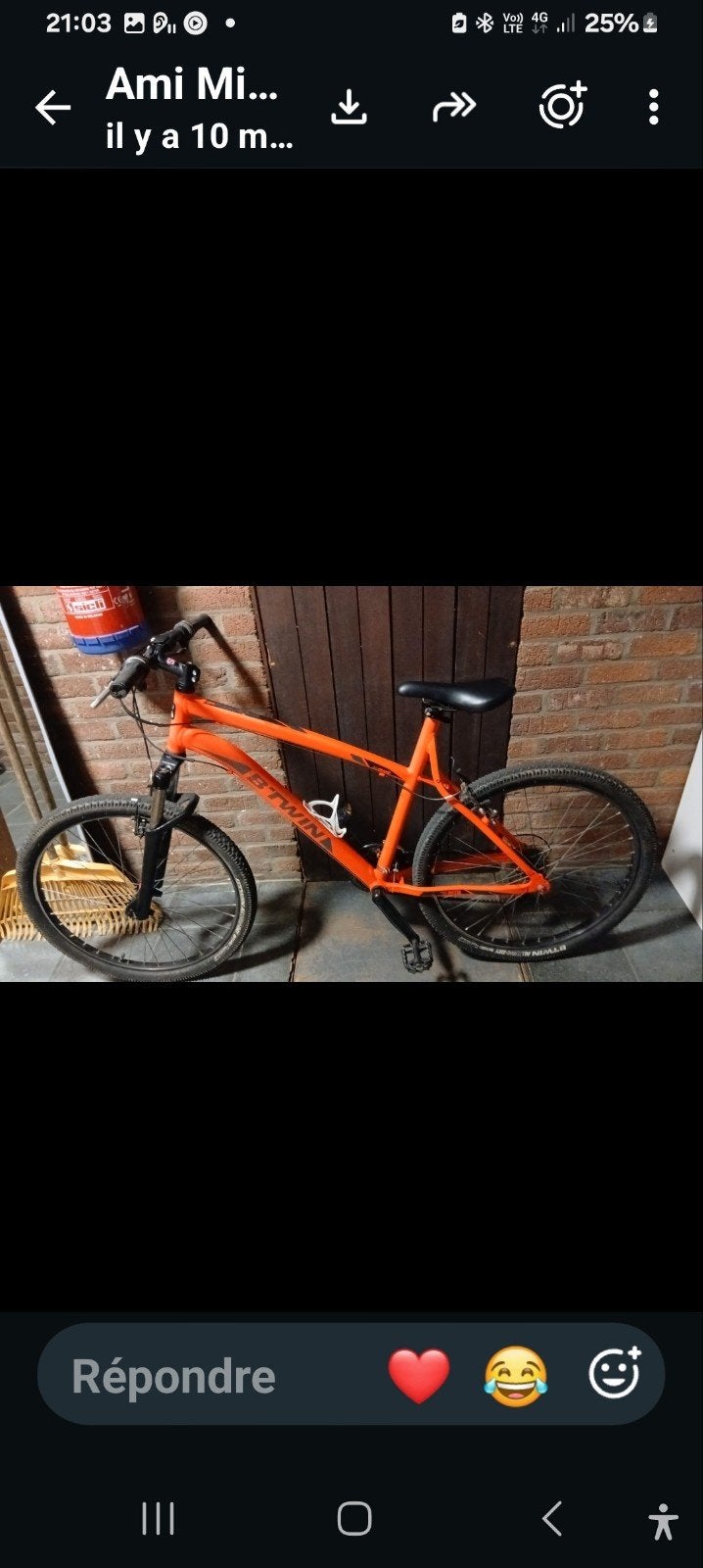 Vélo  L orange, Vélos & Vélomoteurs, Enlèvement, 26 pouces
