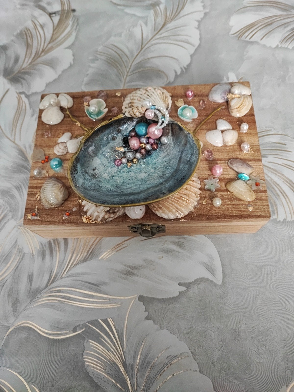 Boite de rangement bijoux, coupelle en coquillage naturel, Envoi