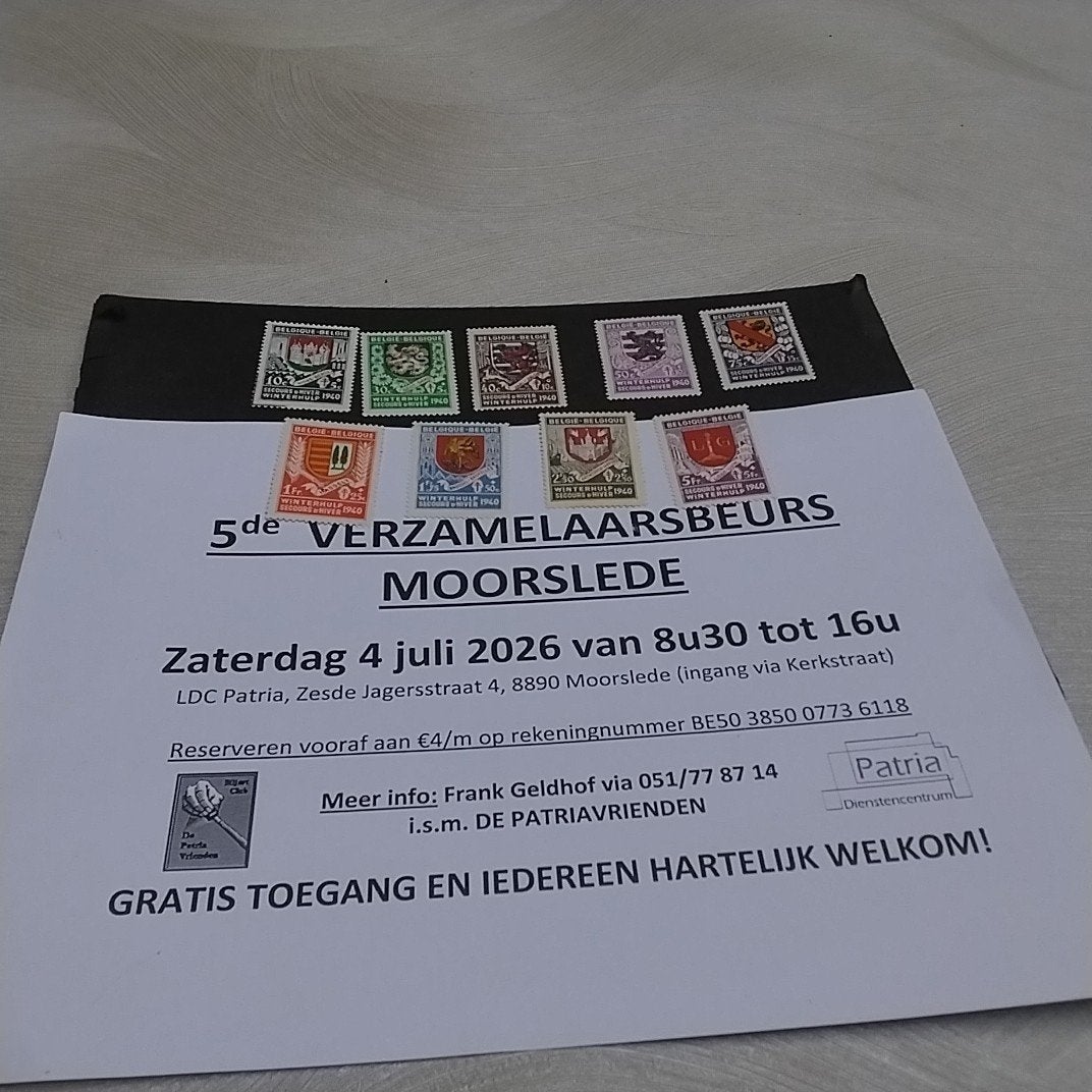 BELGIE 538/546 scharnier met cote 5,00 €., Ophalen of Verzenden