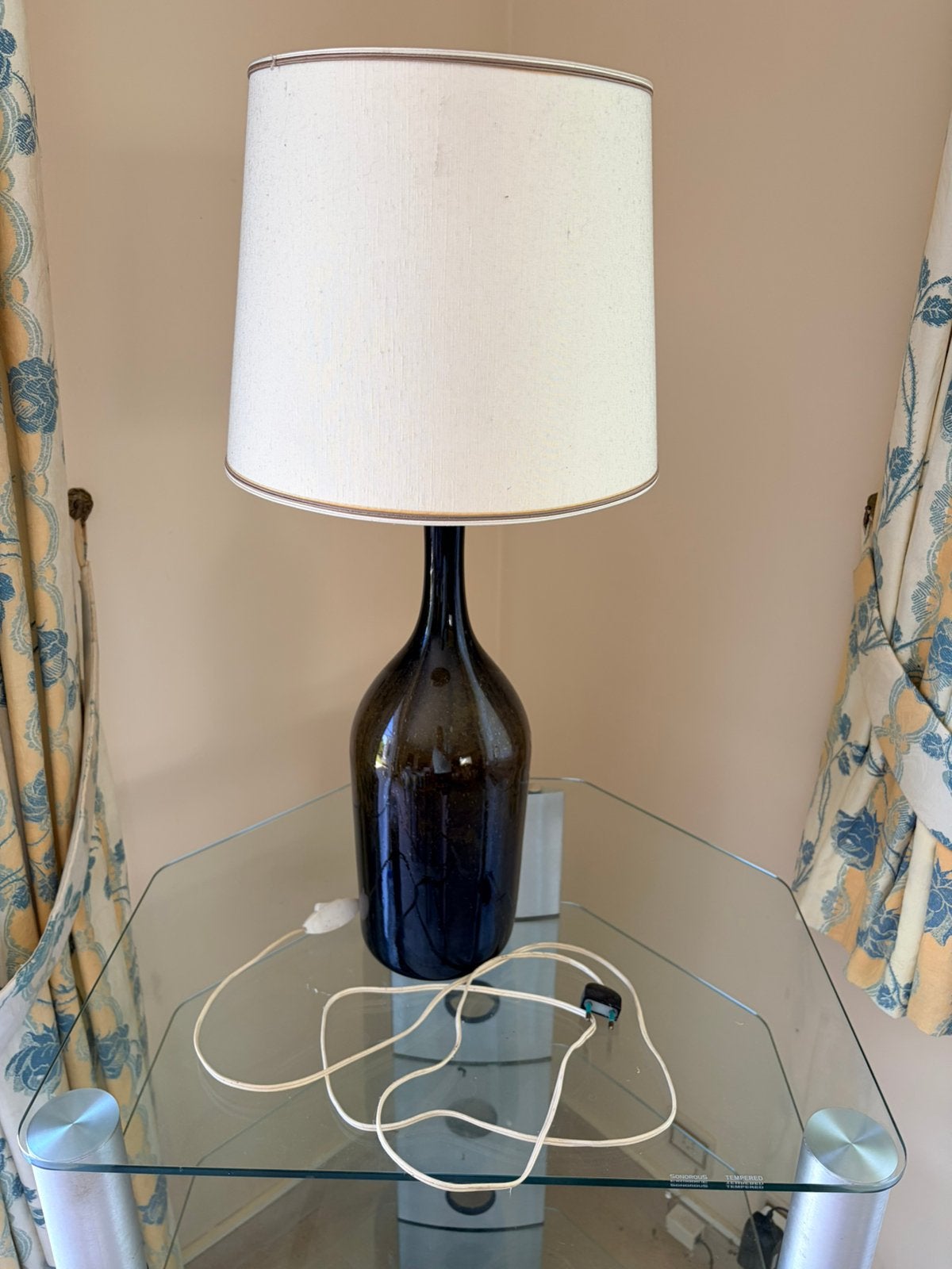 Jolie petite lampe vintage avec son abat-jour (offre), Enlèvement, Utilisé, Verre, Vintage
