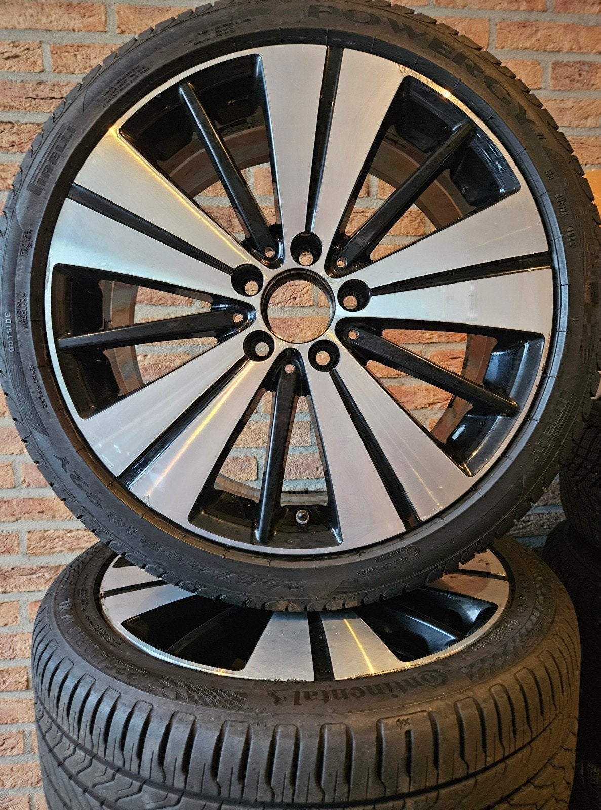 18 inch Mercedes CLA Velgenset 5x112 225-40R18 TPMS 7mm, Auto-onderdelen, Banden en Velgen, Ophalen, 18 inch, Banden en Velgen