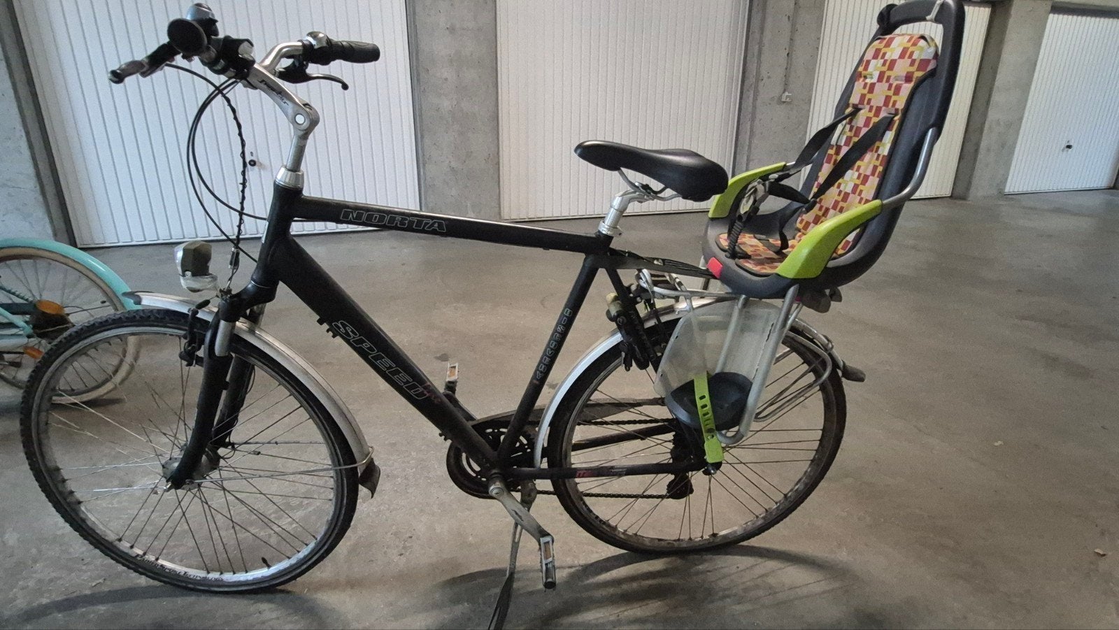 Norta Speed herenfiets 28 inch met kinderzitje, Fietsen en Brommers, Ophalen, Gebruikt, 28 inch, Vering