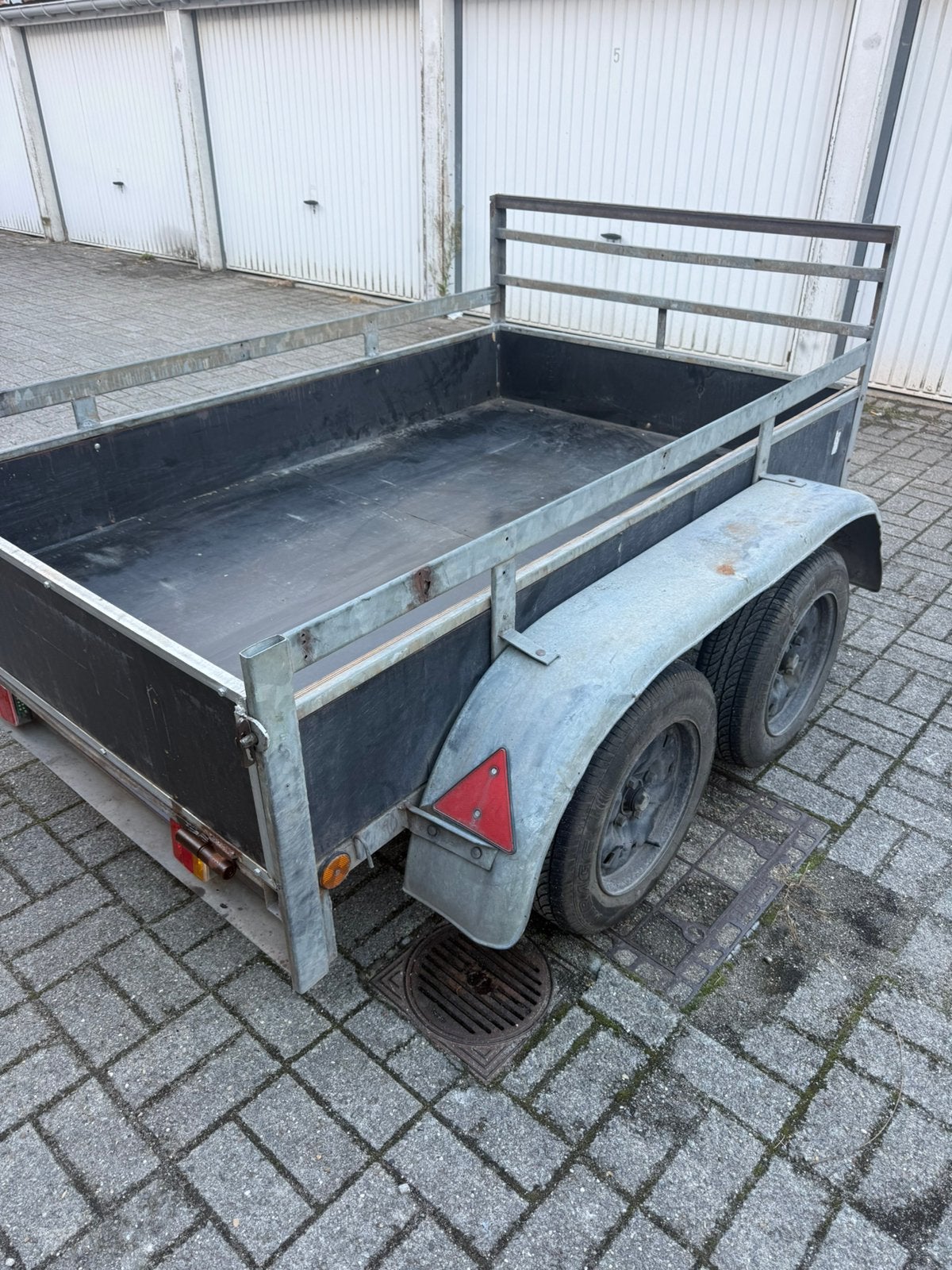REMORQUE DOUBLE ESSIEUX 2M SUR 1M20 POUR 750€!, Enlèvement, Utilisé