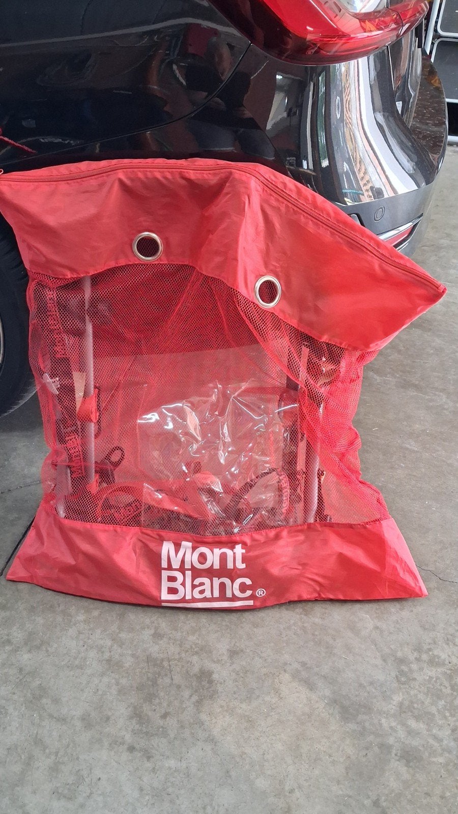 Mont Blanc koffer fietsdrager., Auto diversen, Fietsendragers, Ophalen, 2 fietsen, Zo goed als nieuw, Achterklepdrager