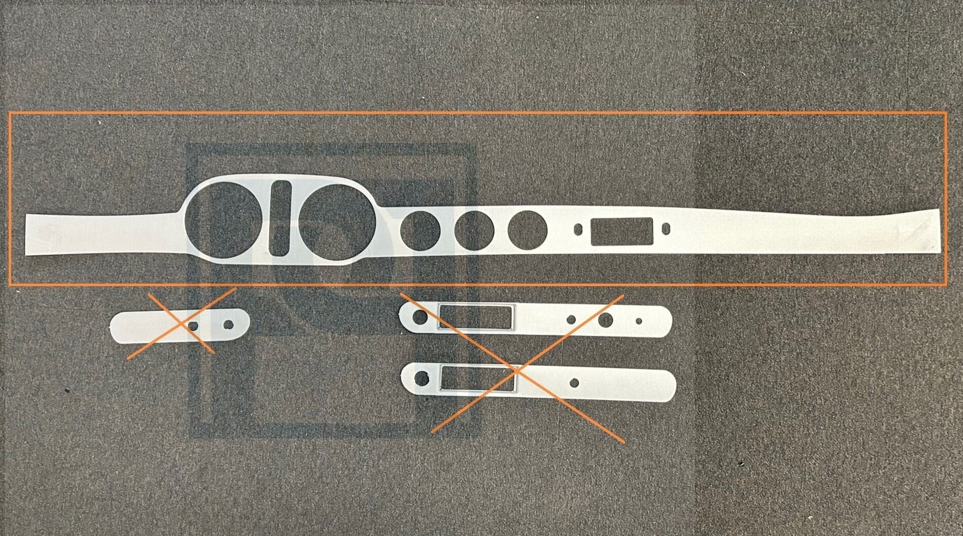Volvo Dashboard P1800 aluminium paneel bovenste lange LHD Vo, Ophalen of Verzenden, Nieuw, Volvo
