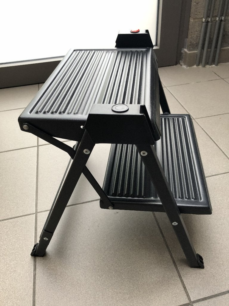 inklapbare trapladder Hailo, Ophalen, Nieuw, Zwart, Metaal