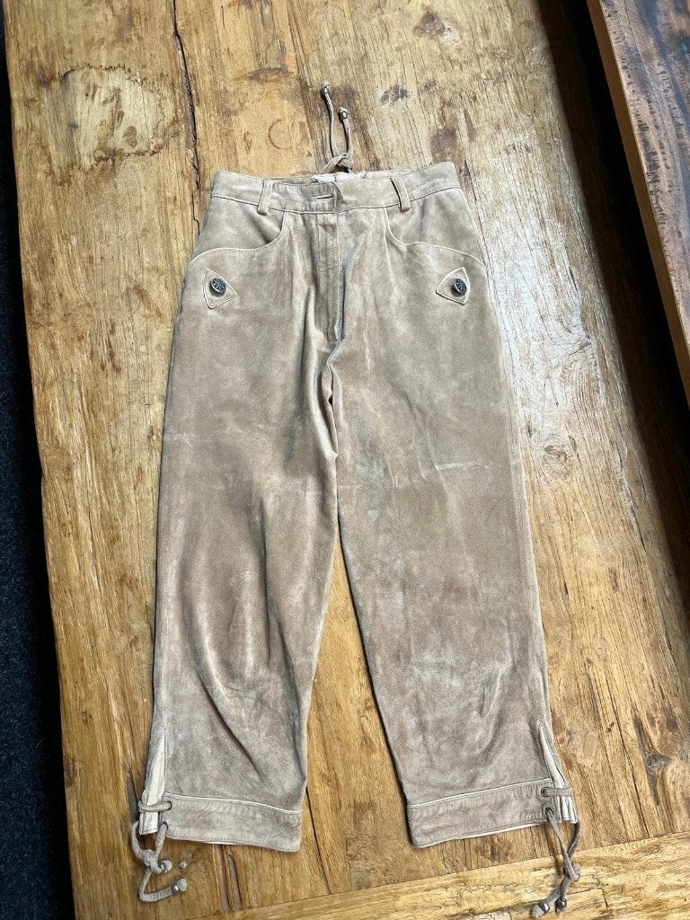 Trachten broek Lederhosen dames mt 36, Enlèvement ou Envoi, Comme neuf, Landhaus, Taille 36 (S)
