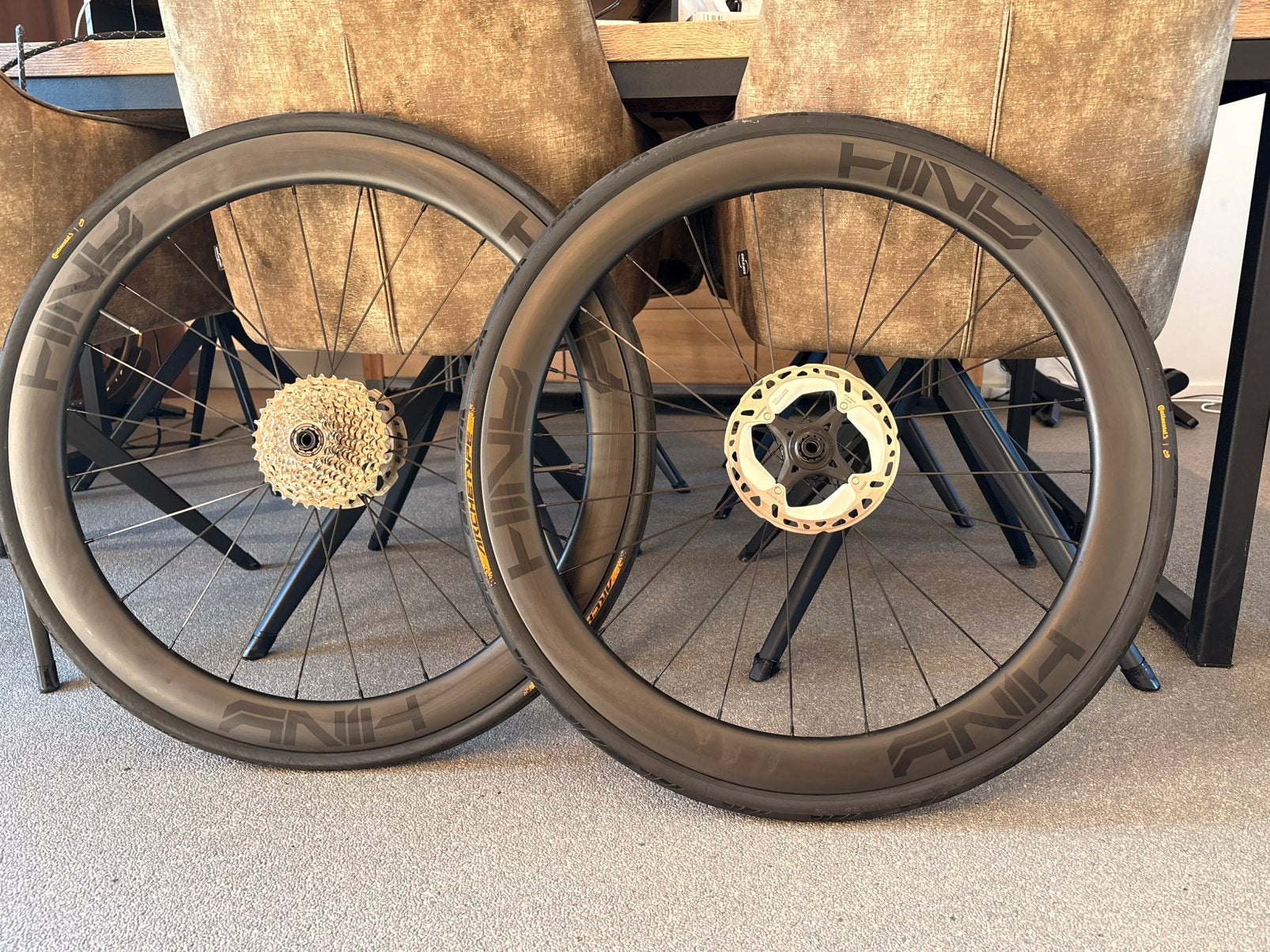 Carbon wielset 50mm Shimano/HG Disc, Fietsen en Brommers, Fietsonderdelen, Zo goed als nieuw, Racefiets, Carbon, Ophalen