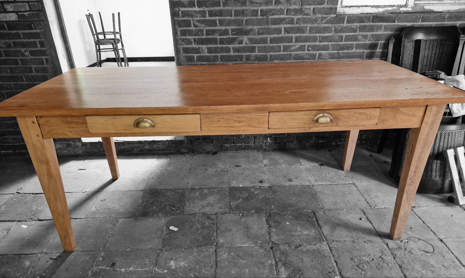 Franse antieke kloostertafel, Ophalen