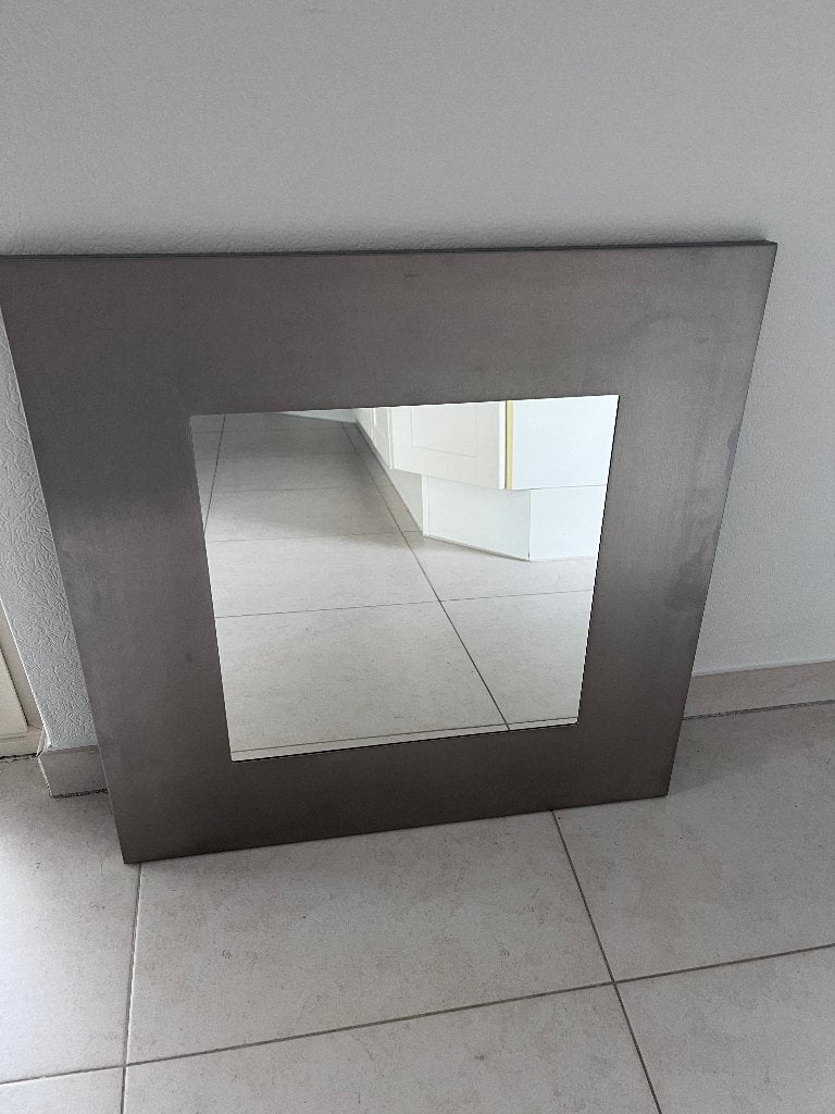 Spiegel, Huis en Inrichting, Woonaccessoires | Spiegels, Ophalen, Gebruikt, Vierkant, Minder dan 100 cm