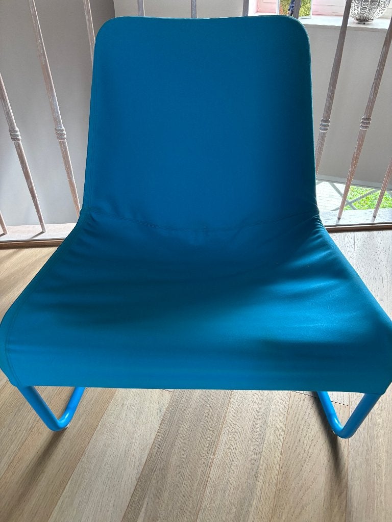 zetelstoel, Huis en Inrichting, Stoelen, Ophalen, Blauw, Zo goed als nieuw, Eén
