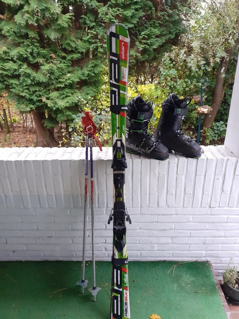 Te koop slalomski Elan  SLX   en Ski botten  Lange SX 120, 140 tot 160 cm, Gebruikt, Carve, Ophalen