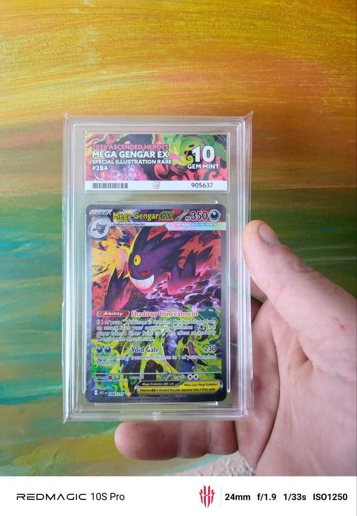Mega gengar grade 10 perfect, Enlèvement, Neuf, Cartes en vrac, Foil