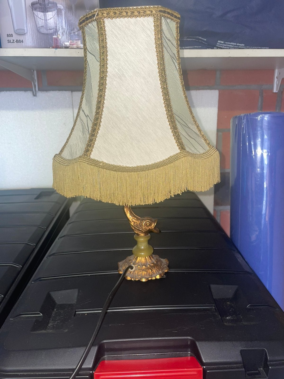 Lampe ancienne, Maison & Meubles, Autres matériaux, Avec abat-jour, Comme neuf, 75 cm