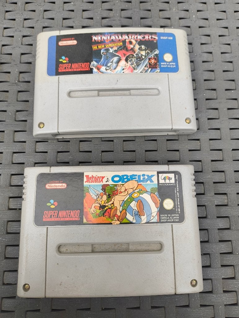 2 jeux SNES originaux : The Ninja Warriors + Astérix, Consoles de jeu & Jeux vidéo, Enlèvement