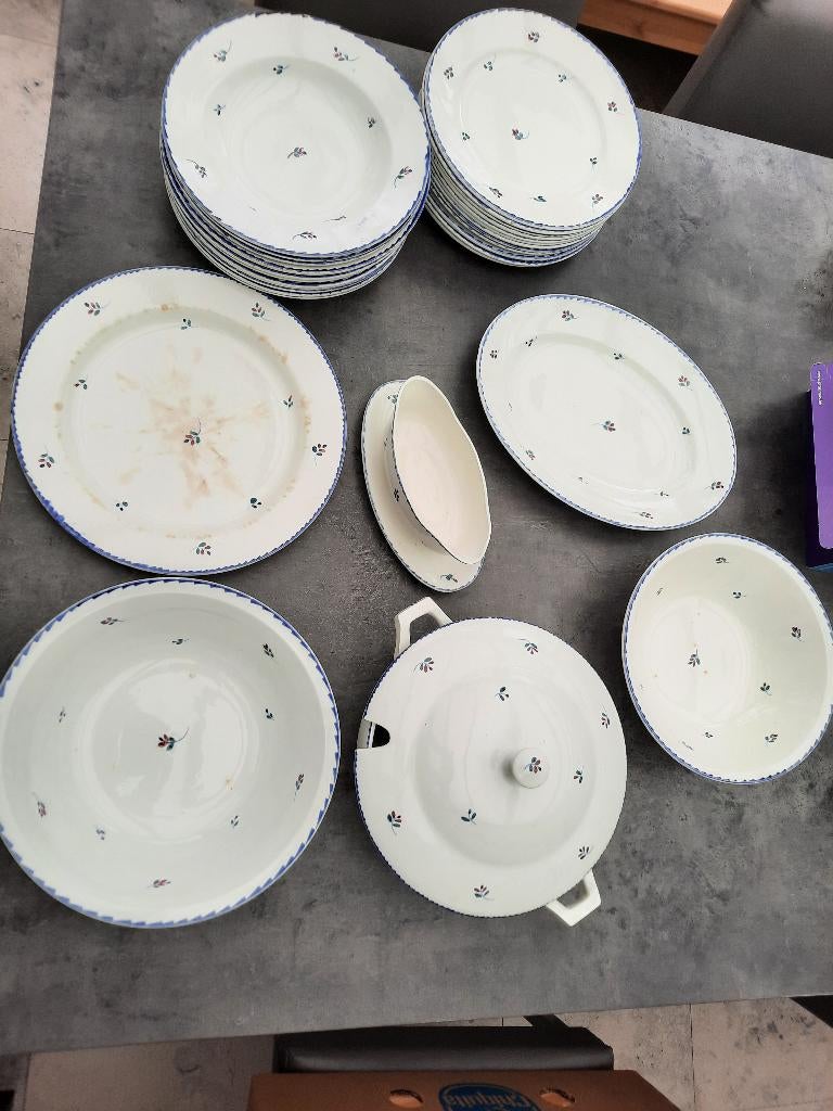 Vintage keramisch servies, Huis en Inrichting, Keuken | Servies, Ophalen, Gebruikt, Bord(en), Overige stijlen