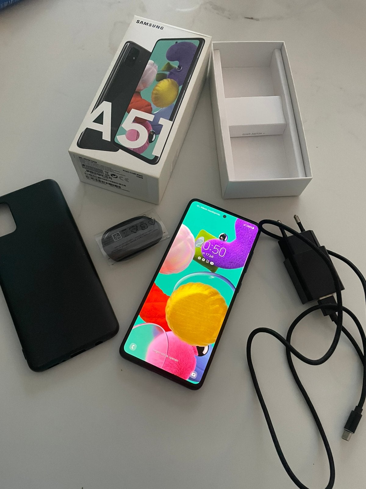 Samsung Galaxy A51 128GB Prism Crush Black als nieuw, Ophalen of Verzenden, Zo goed als nieuw, Samsung