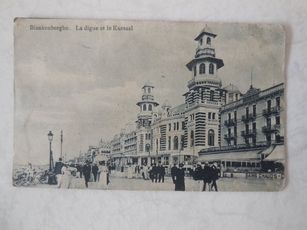 postkaart Blankenberge Casino Kursaal, Ophalen of Verzenden, Voor 1920, Gelopen, West-Vlaanderen