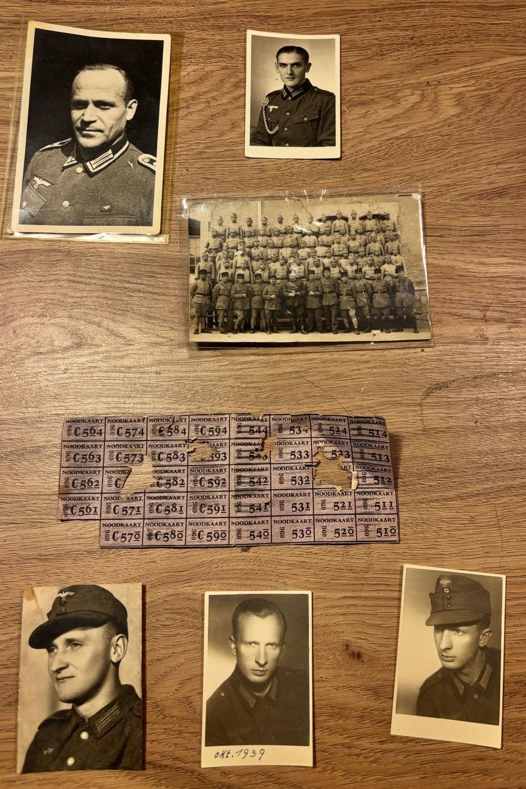 Lot Originele Duitse WOII Foto's & Noodkaart, Verzamelen, Ophalen, Foto