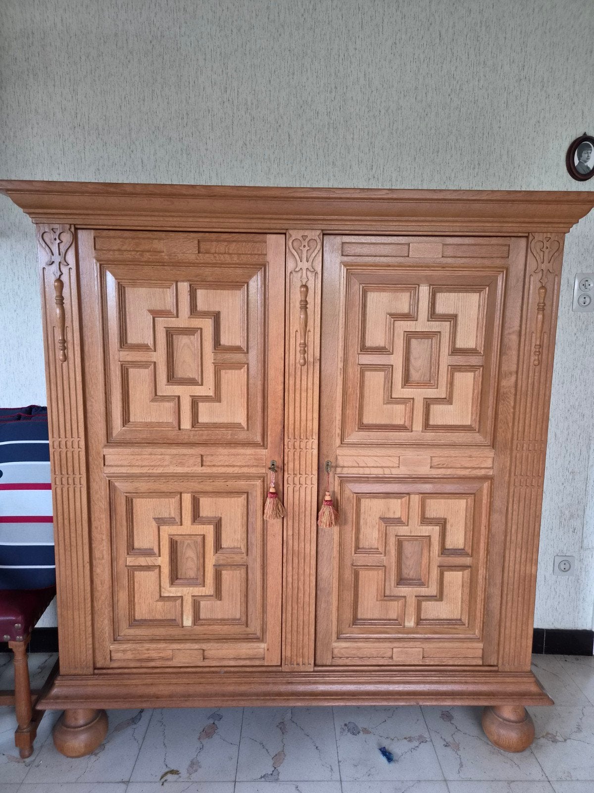 Mooie en degelijke eiken eetkamer, Ophalen, Gebruikt, Klassiek, koloniaal, rustiek, 4 tot 6 stoelen