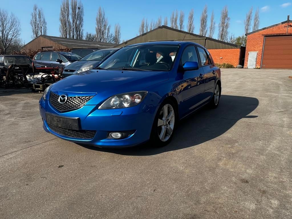 MAZDA3 BENZINESPORT DESING 2006 MET XENON PERFECTE STAAT, Auto's, Mazda, Stof, Zwart, Blauw, Bedrijf