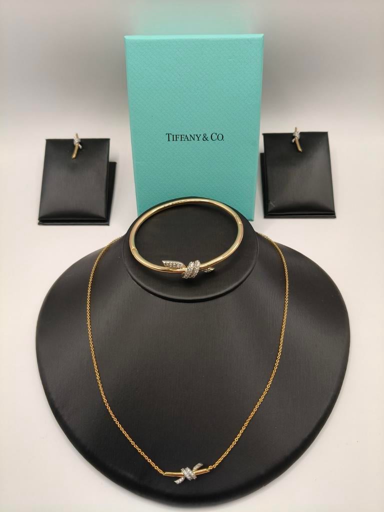 Parure de bijoux en or rose Tiffany & Co, Neuf, Or, Envoi, Avec strass