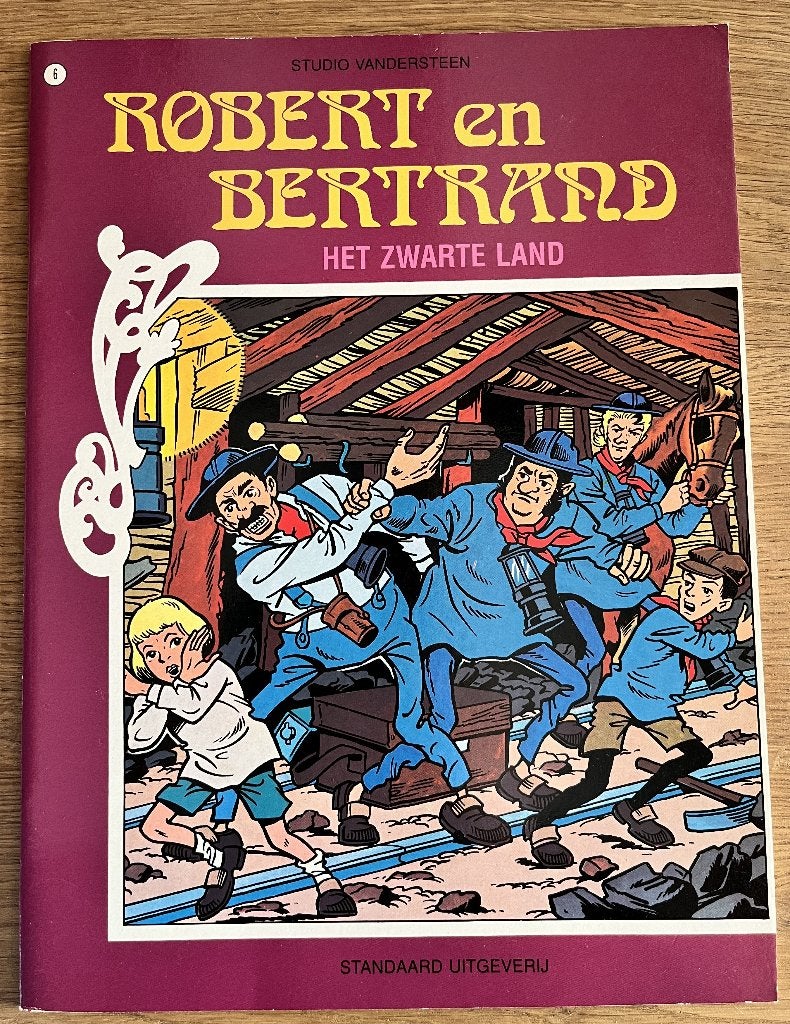 Robert en Bertrand - Het zwarte land - 6(1990) Strip, Boeken, Eén stripboek, Ophalen of Verzenden, Zo goed als nieuw