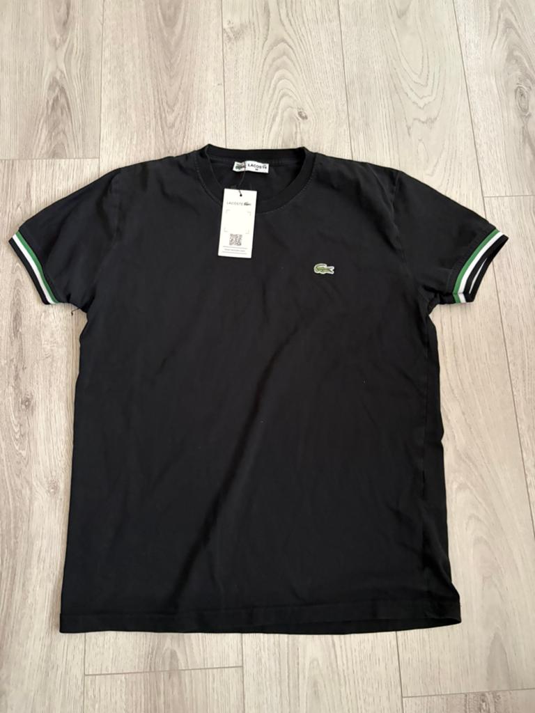 Lacoste t-shirt, Ophalen, Zo goed als nieuw, Maat 48/50 (M), Zwart