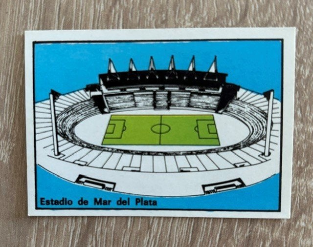 Panini Argentina 78 Sticker n41 Estadio de Mar del Plata, Hobby & Loisirs créatifs, Autocollants & Images, Enlèvement ou Envoi