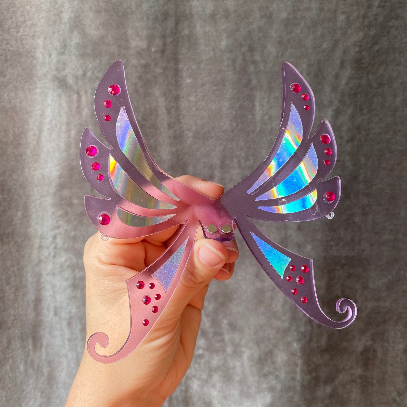 Handgemaakte Winx Club Tecna Enchantix vleugels, Verzamelen, Ophalen of Verzenden, Zo goed als nieuw, Accessoires