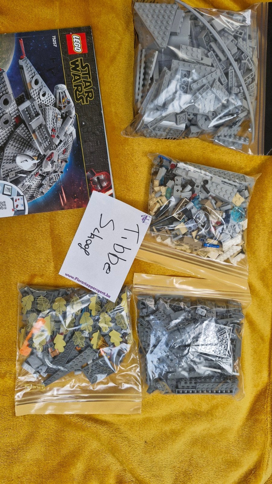 75257 millennium falcon lego set, Ophalen of Verzenden