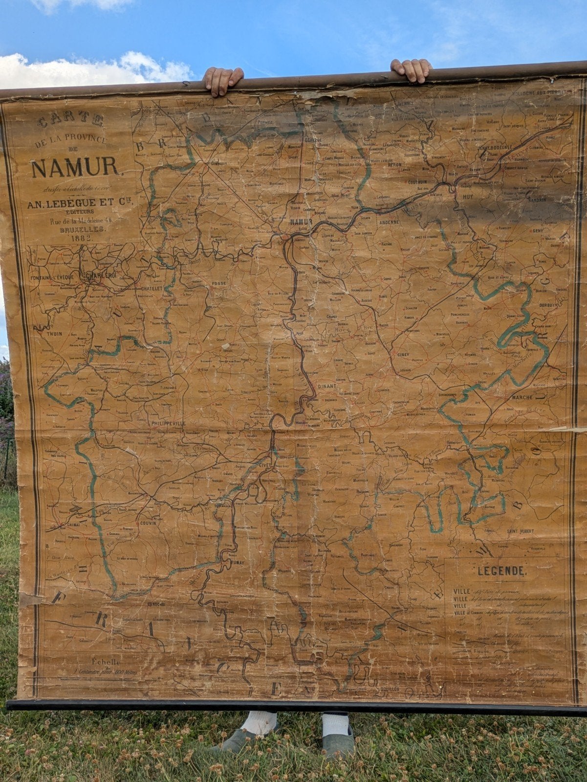 Carte de la région de Namur datant de 1882 , Lebègue et cie, Antiquités & Art, Antiquités | Cartes scolaires, Enlèvement, Géographie