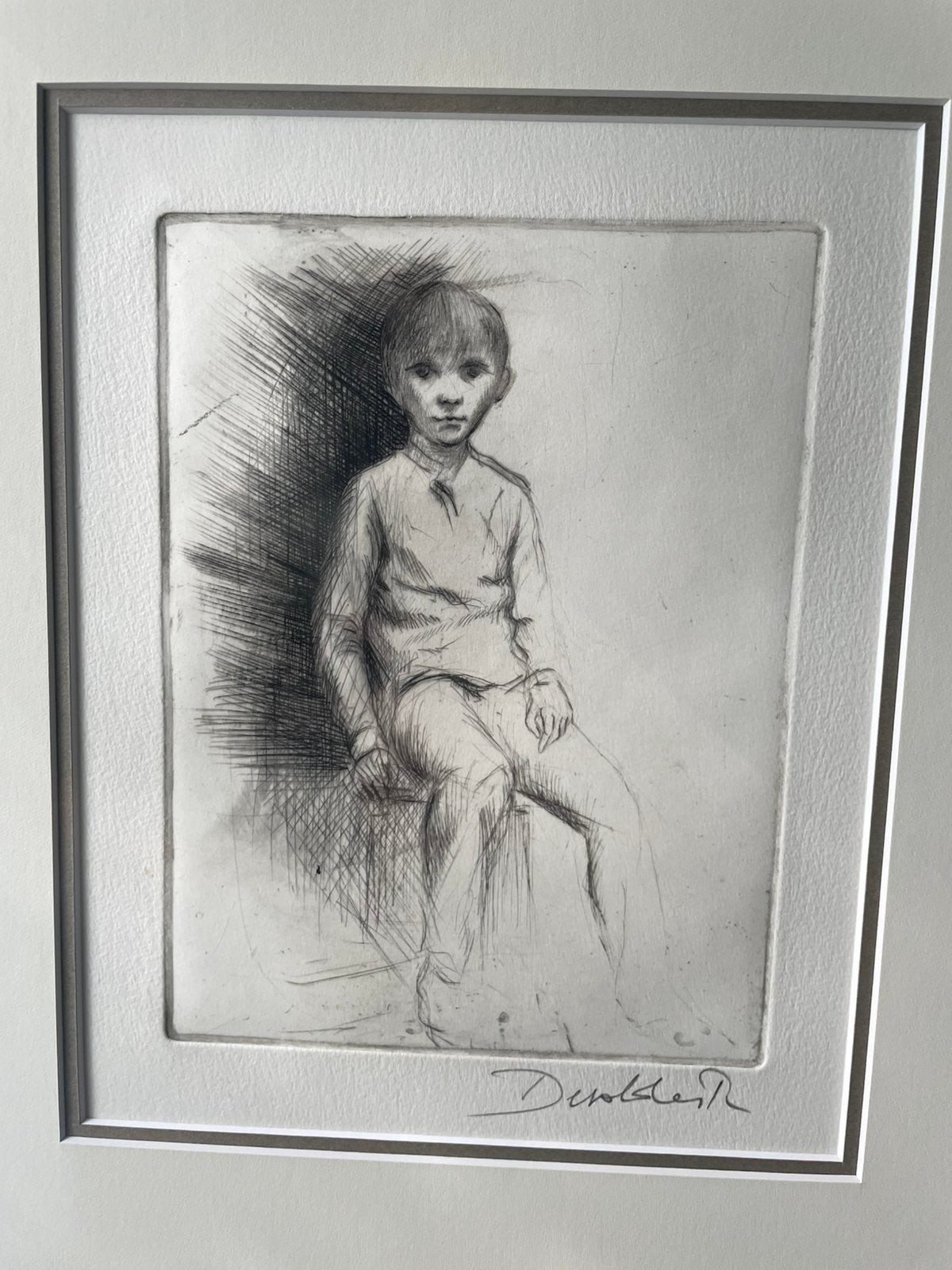 Ets van Ronald Devolder, professioneel ingelijst, Antiek en Kunst, Kunst | Etsen en Gravures, Ophalen of Verzenden, Ets, Gesigneerd