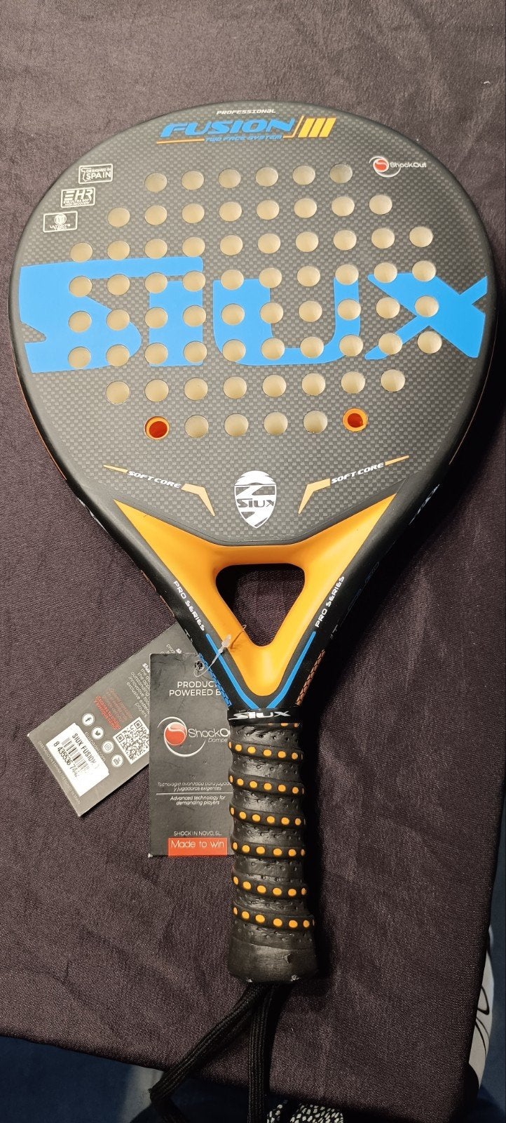 Siux Fusion 3 neuve, Enlèvement ou Envoi, Neuf, Raquette de padel