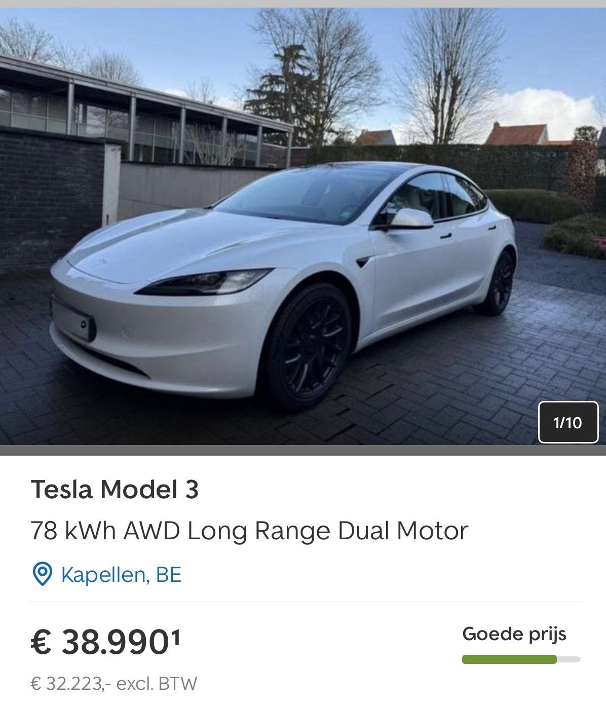 Tesla Model 3 78 kWh AWD Long Range Dual Motor, Autos, Tesla, Achat, Automatique, Particulier, Quatre roues motrices / 4X4