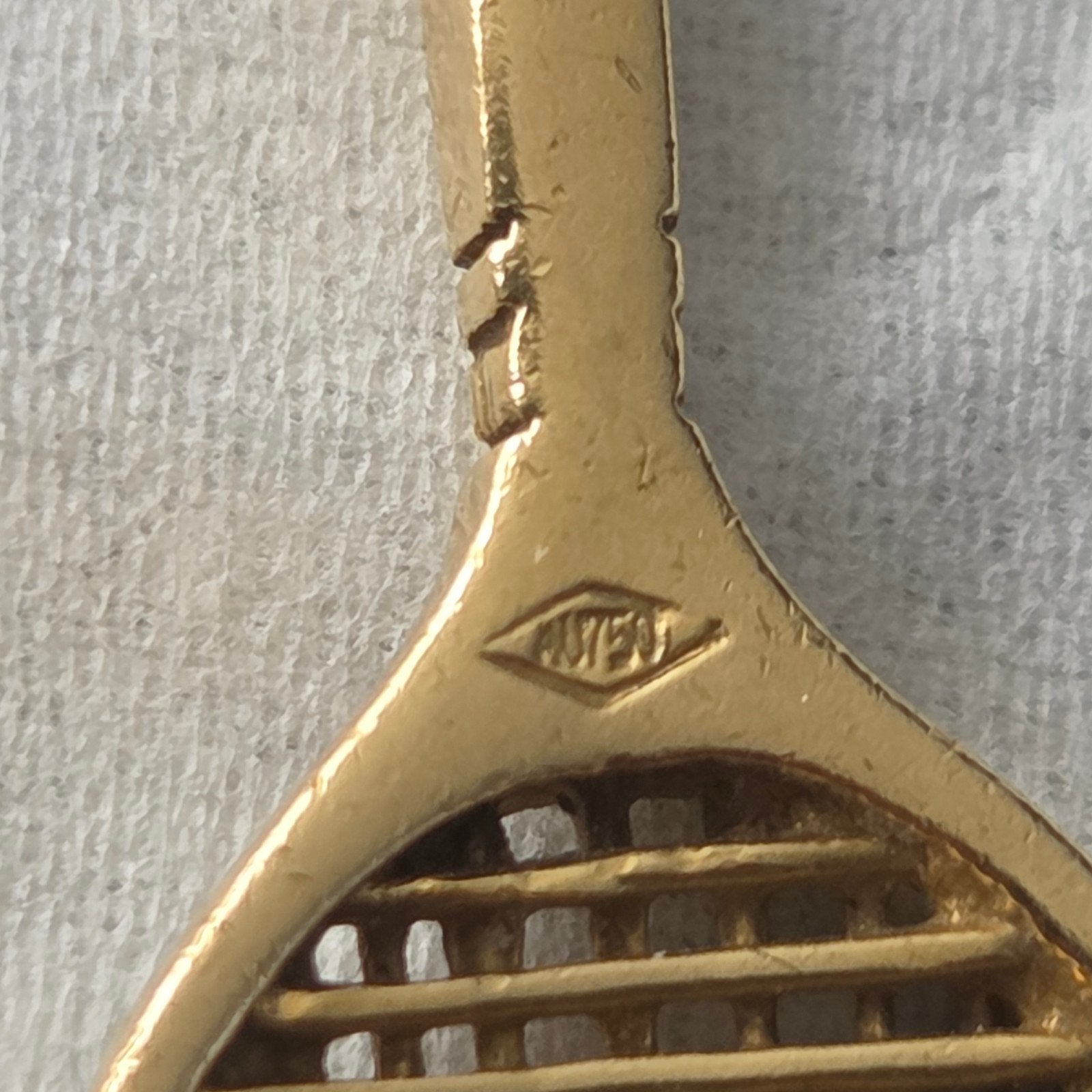 Prachtige Vintage 18k Gouden Tennisracket Hanger (Italië) me, Ophalen of Verzenden