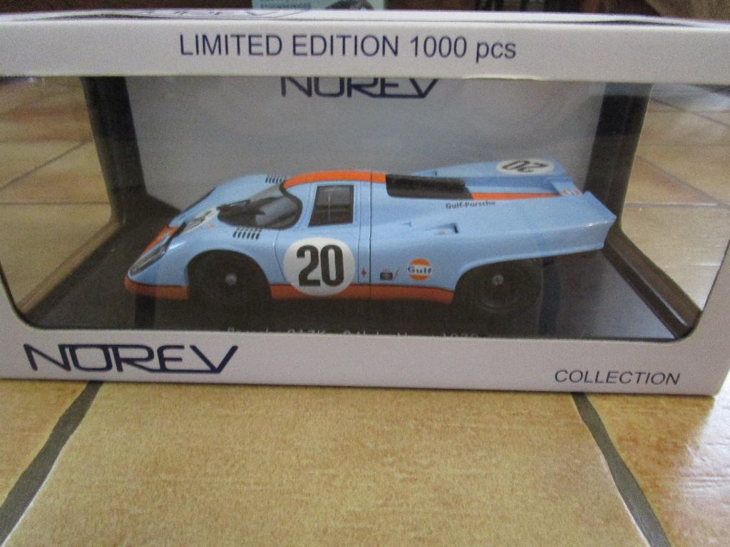 norev 1:18 porsche 917k gulf le mans 1970, Enlèvement ou Envoi, Comme neuf, Voiture, Norev