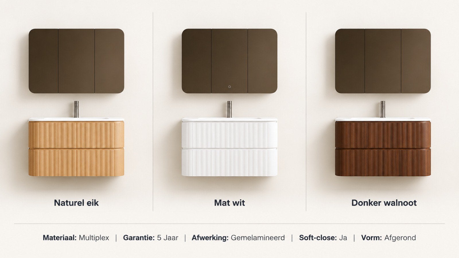 Badkamermeubel met lavabo en spiegel. MULTIPLEX!, Maison & Meubles, Enlèvement, Neuf