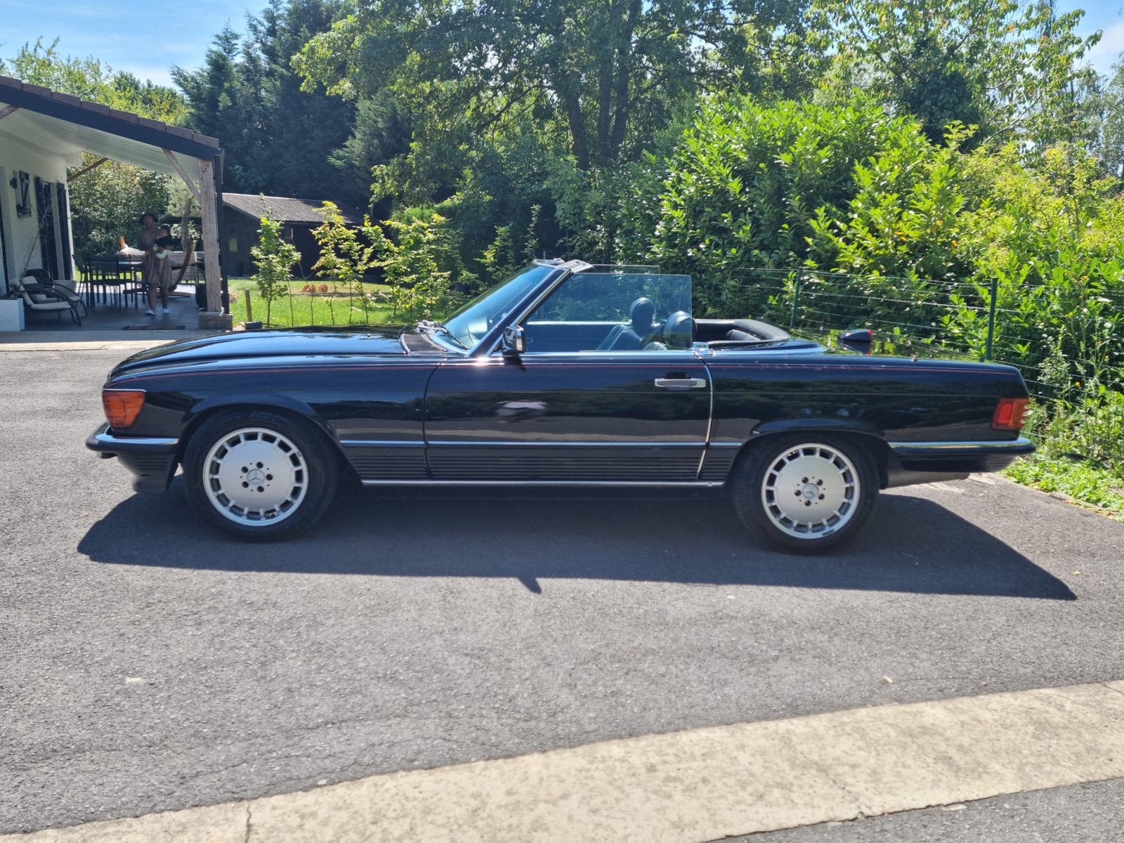 MERCEDES SL 560 R107, Cuir, Achat, Intérieur cuir, Noir