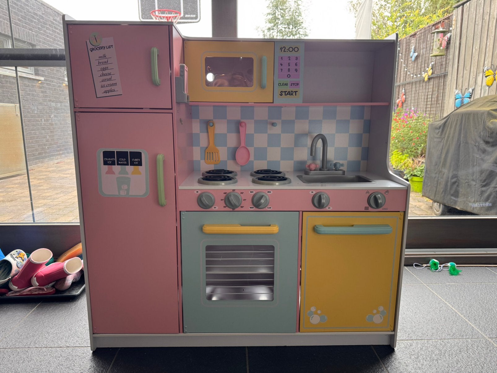 Kidkraft pastel speelkeuken, Kinderen en Baby's, Ophalen, Zo goed als nieuw, Hout, Speelkeuken
