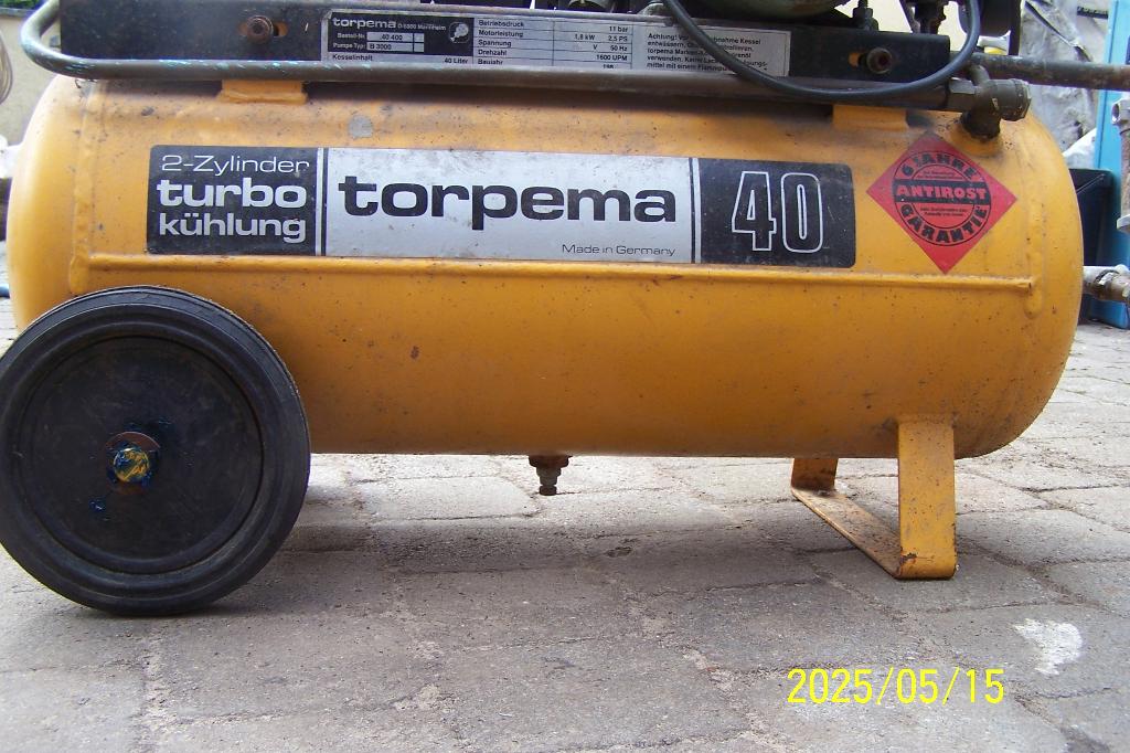 Compresseur d'atelier Torpréma 40 turbo, Doe-het-zelf en Bouw, Compressors, Gebruikt, 25 tot 100 liter, Ophalen
