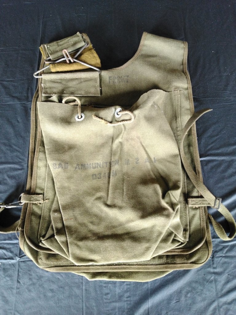 Gilet Ammunition bag mortar ww2 US army, Enlèvement