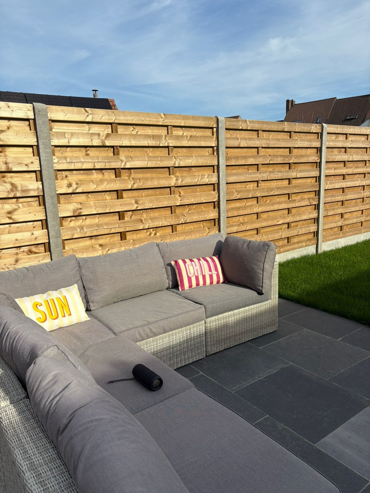Loungeset met kussens, Enlèvement, Utilisé, Sets de jardin