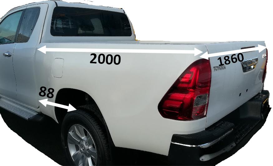 Toyota Hilux caisse benne Extra Cab VIII (2016-2024), Neuf, Arrière, Haillon arrière, Toyota
