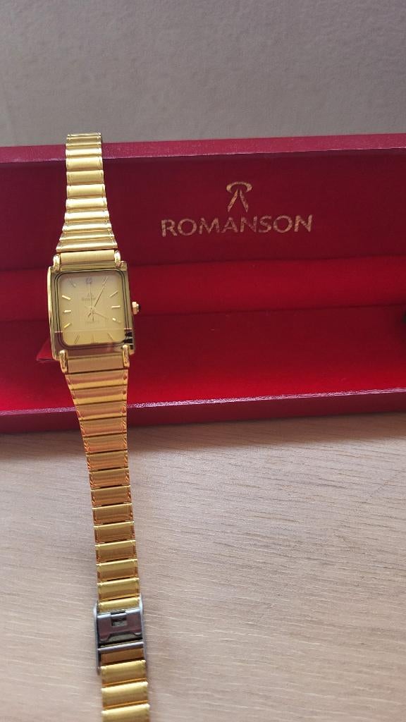 Romanson dames horloge – Nieuw (NOS) – 23K gold plated, Overige merken, Polshorloge, Nieuw, Ophalen of Verzenden