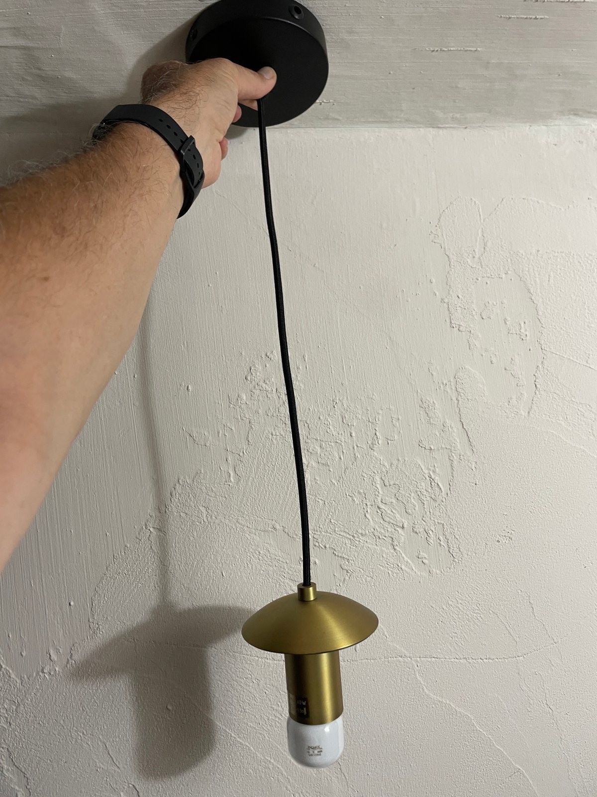 Lampe pour plafond, complète, fonctionne, prix : 4€, Maison & Meubles, Neuf, Enlèvement ou Envoi, Réglable, E27 (grand)