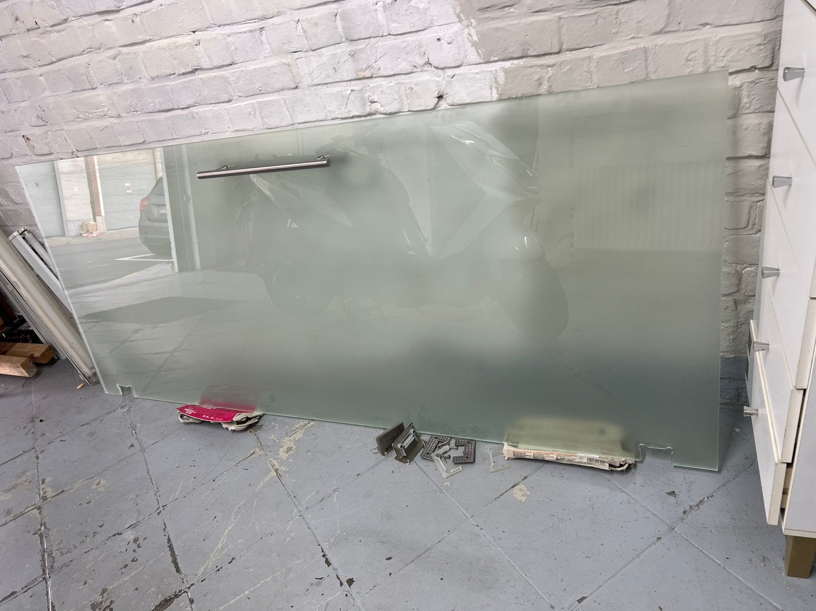 Glas Deur, Doe-het-zelf en Bouw, Ophalen, Zo goed als nieuw, Glasplaat