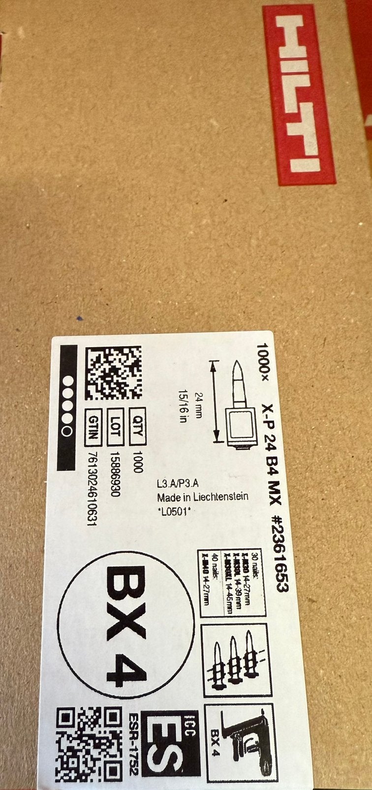 Hilti bx4 nagels, Ophalen of Verzenden, Nieuw